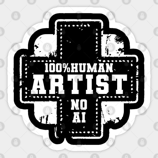 no ai - Artist protest Sticker by Akimatax